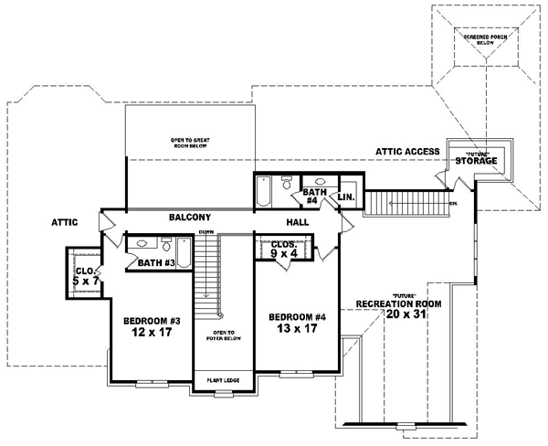 Upper/Second Floor Plan:6-1557