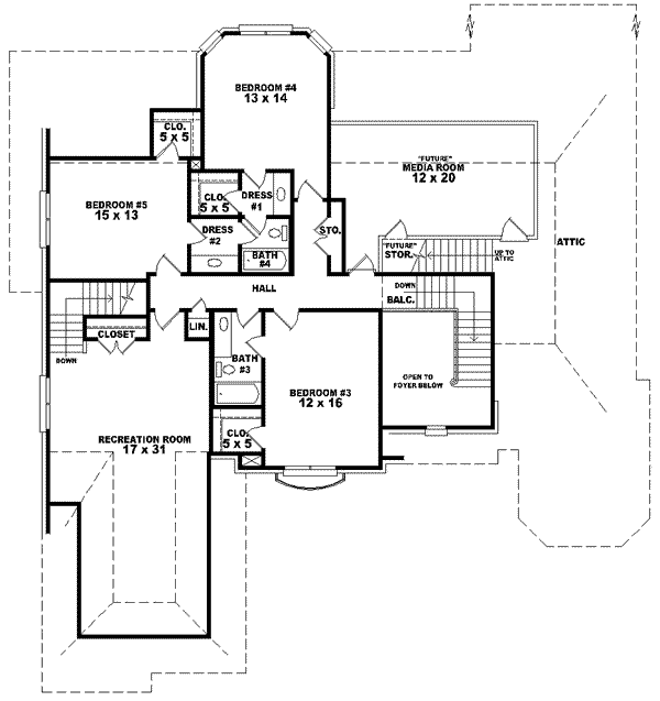Upper/Second Floor Plan:6-1558