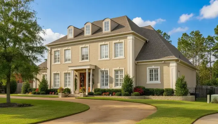 Southern Colonial house plans 6-1563 - front exterior, 4,716 sq ft, 5 bed, 3 bath house plans | Monster House Plans