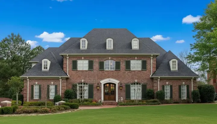 Southern Colonial house plans 6-1566 - front exterior, 4,777 sq ft, 4 bed, 3 bath house plans | Monster House Plans