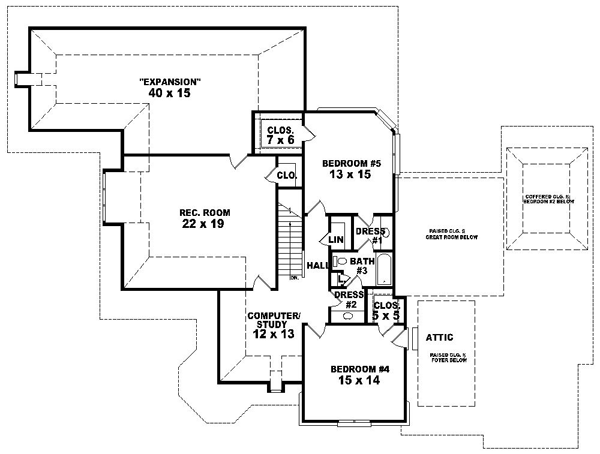 Upper/Second Floor Plan: 6-1575