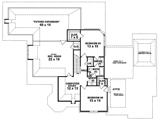 Upper/Second Floor Plan:6-1576