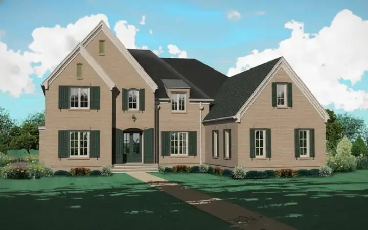 French Country house plans 6-1578 - front exterior, 5,643 sq ft, 5 bed, 4 bath house plans | Monster House Plans