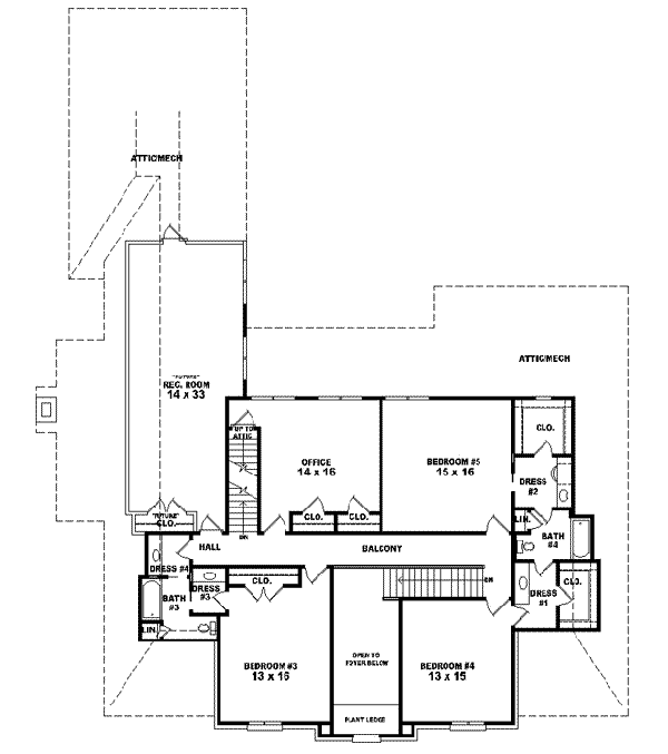Upper/Second Floor Plan: 6-1581