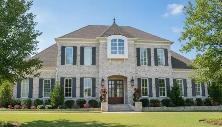 French Country house plans 6-1584 - front exterior, 5,330 sq ft, 5 bed, 4 bath house plans | Monster House Plans