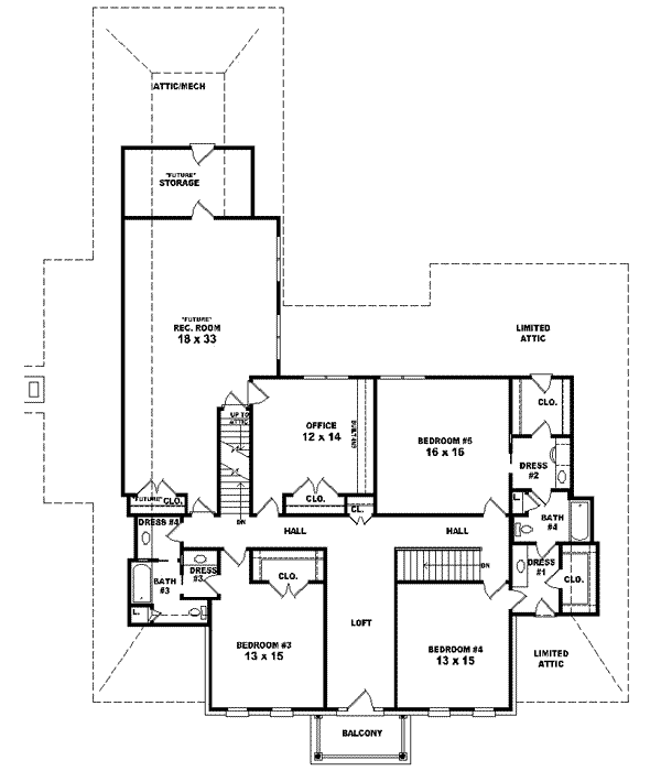 Upper/Second Floor Plan:6-1589