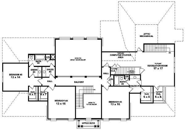 Upper/Second Floor Plan: 6-1591