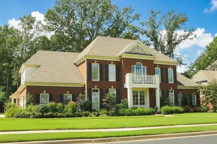 Southern Colonial house plans 6-1597 - front exterior, 4,822 sq ft, 4 bed, 4 bath house plans | Monster House Plans