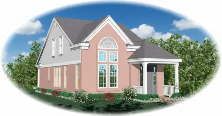 Traditional house plans 6-160 - front exterior, 1,830 sq ft, 4 bed, 2 bath house plans | Monster House Plans