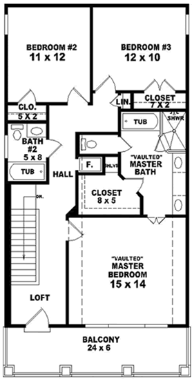 Upper/Second Floor Plan: 6-1604
