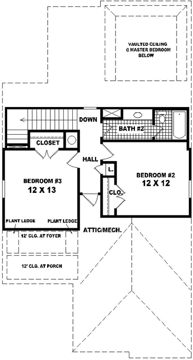 Upper/Second Floor Plan: 6-1616
