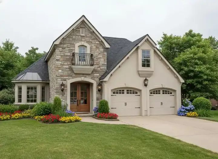European house plans 6-1619 - front exterior, 1,607 sq ft, 3 bed, 2 bath house plans | Monster House Plans