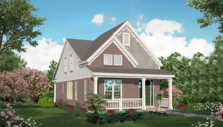 Traditional house plans 6-162 - front exterior, 1,849 sq ft, 4 bed, 2 bath house plans | Monster House Plans