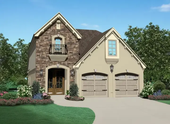 French Country house plans 6-1621 - front exterior, 1,826 sq ft, 3 bed, 2 bath house plans | Monster House Plans