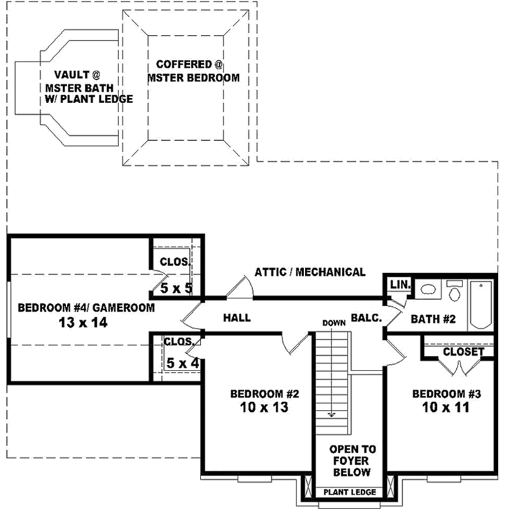 Upper/Second Floor Plan: 6-1628
