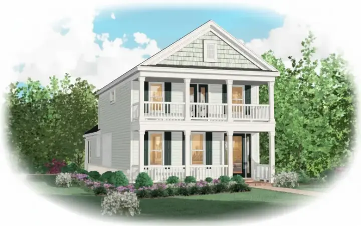 Southern house plans 6-163 - front exterior, 1,943 sq ft, 3 bed, 3 bath house plans | Monster House Plans