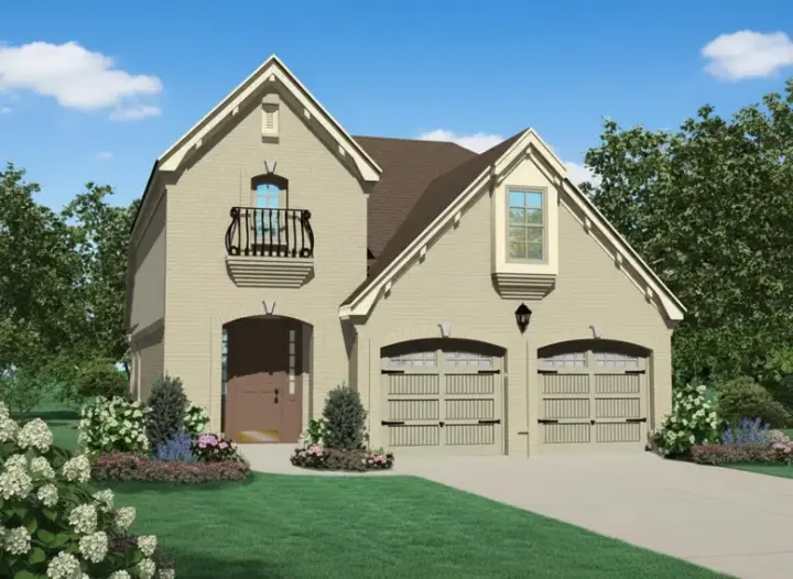 European house plans 6-1630 - front exterior, 1,899 sq ft, 3 bed, 2 bath house plans | Monster House Plans