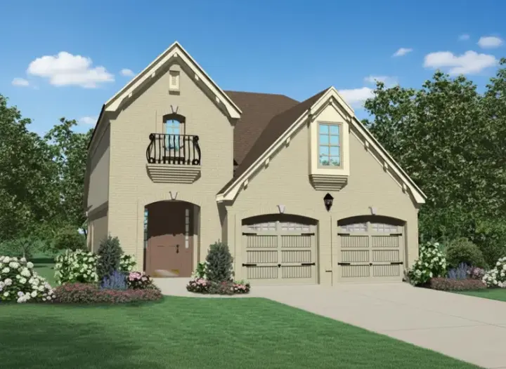 European house plans 6-1633 - front exterior, 2,112 sq ft, 3 bed, 2 bath house plans | Monster House Plans