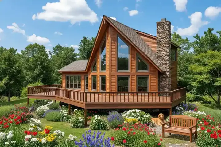 Contemporary house plans 6-1644 - front exterior, 1,850 sq ft, 3 bed, 2 bath house plans | Monster House Plans