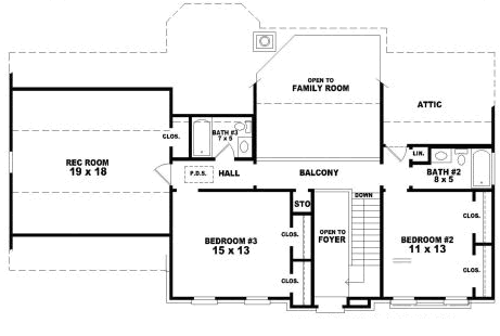 Upper/Second Floor Plan: 6-1648