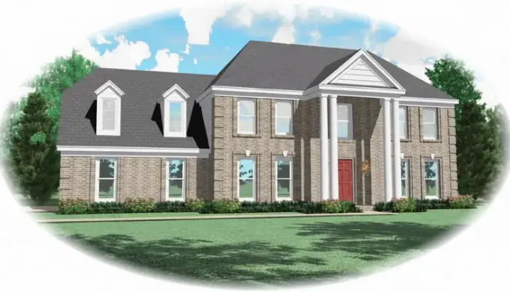 Southern house plans 6-1650 - front exterior, 2,683 sq ft, 4 bed, 3 bath house plans | Monster House Plans