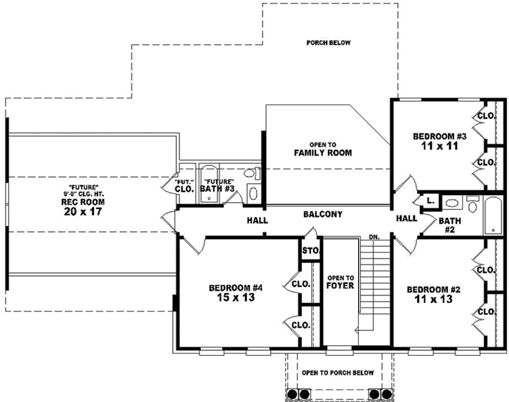 Upper/Second Floor Plan: 6-1654