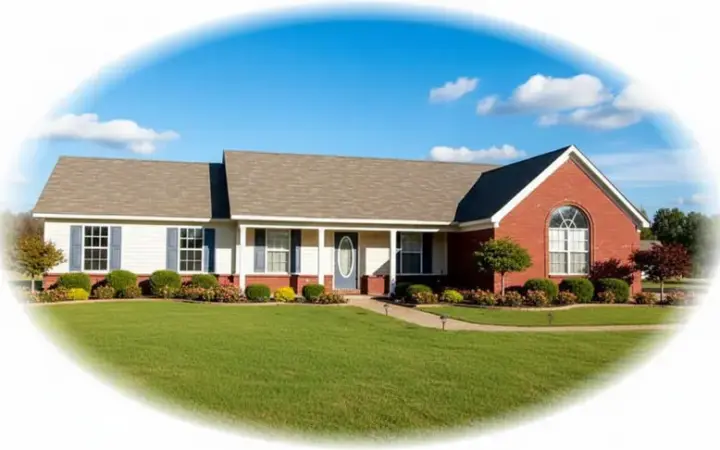 Country house plans 6-1662 - front exterior, 1,453 sq ft, 4 bed, 2 bath house plans | Monster House Plans