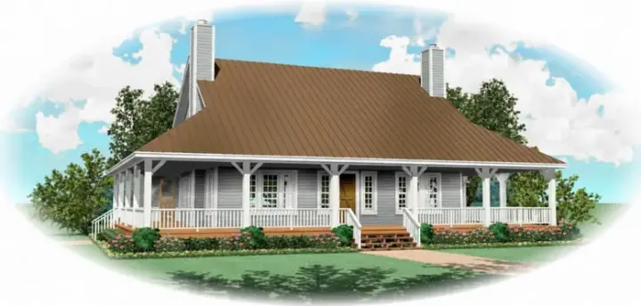 Coastal house plans 6-1663 - front exterior, 2,275 sq ft, 3 bed, 2 bath house plans | Monster House Plans