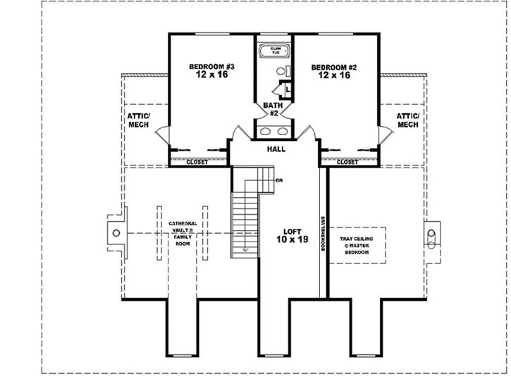 Upper/Second Floor Plan: 6-1663