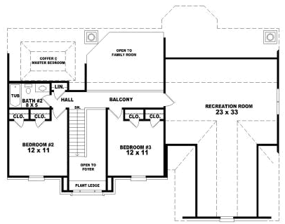 Upper/Second Floor Plan: 6-1673