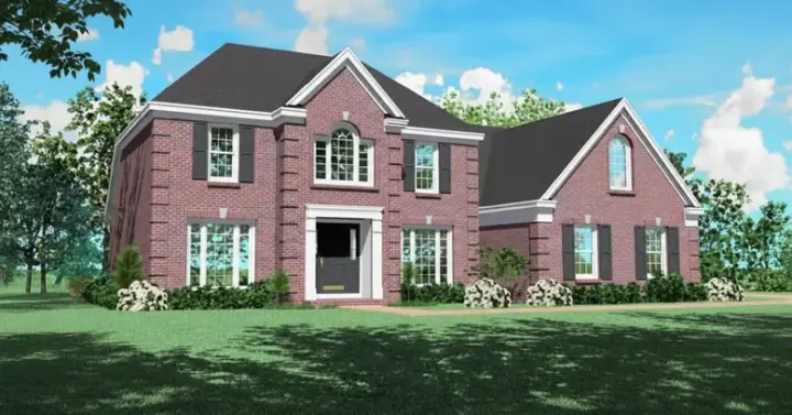 European house plans 6-1674 - front exterior, 2,688 sq ft, 3 bed, 2 bath house plans | Monster House Plans