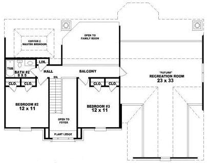 Upper/Second Floor Plan: 6-1675