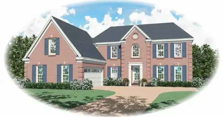 European house plans 6-1677 - front exterior, 2,782 sq ft, 4 bed, 3 bath house plans | Monster House Plans