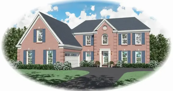 European house plans 6-1678 - front exterior, 2,214 sq ft, 4 bed, 3 bath house plans | Monster House Plans