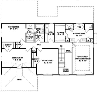 Upper/Second Floor Plan: 6-1682