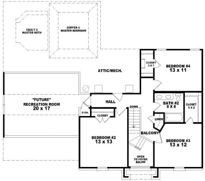 Upper/Second Floor Plan: 6-1683