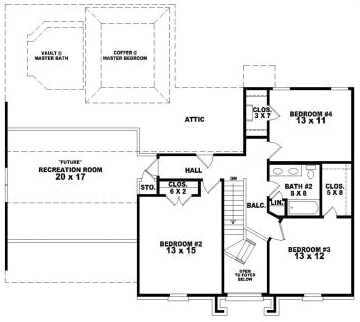 Upper/Second Floor Plan: 6-1684
