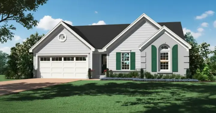 Traditional house plans 6-169 - front exterior, 1,175 sq ft, 3 bed, 2 bath house plans | Monster House Plans