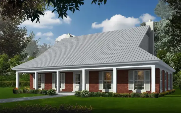 Country house plans 6-1712 - front exterior, 2,500 sq ft, 3 bed, 2 bath house plans | Monster House Plans