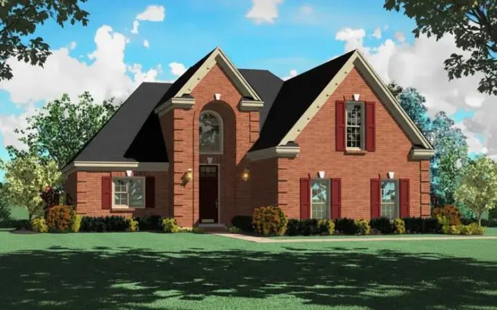 European house plans 6-1715 - front exterior, 2,532 sq ft, 3 bed, 3 bath house plans | Monster House Plans