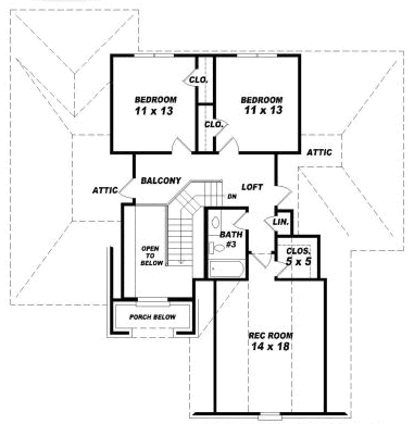 Upper/Second Floor Plan: 6-1715