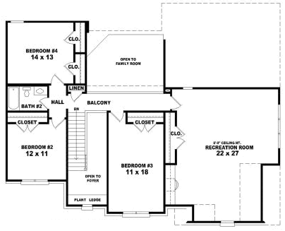 Upper/Second Floor Plan: 6-1722