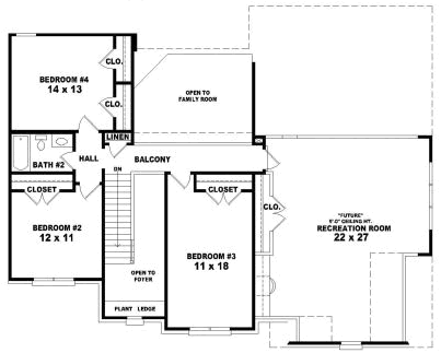 Upper/Second Floor Plan: 6-1726