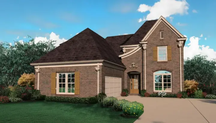 French Country house plans 6-1747 - front exterior, 2,437 sq ft, 3 bed, 2 bath house plans | Monster House Plans