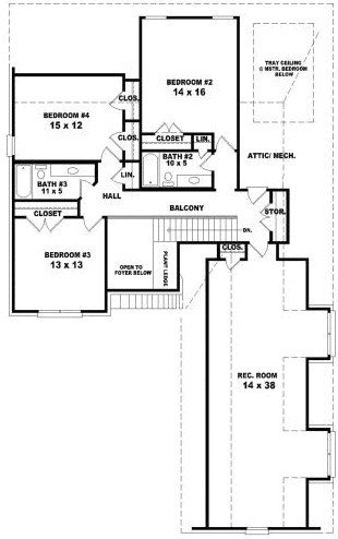 Upper/Second Floor Plan: 6-1750