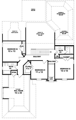 Upper/Second Floor Plan: 6-1757