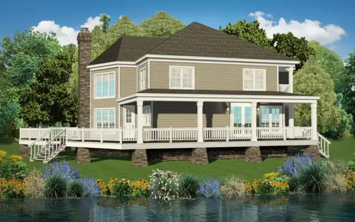 Traditional house plans 6-1758 - front exterior, 2,653 sq ft, 3 bed, 2 bath house plans | Monster House Plans