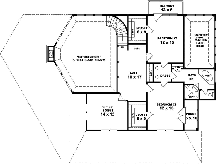 Upper/Second Floor Plan: 6-1758
