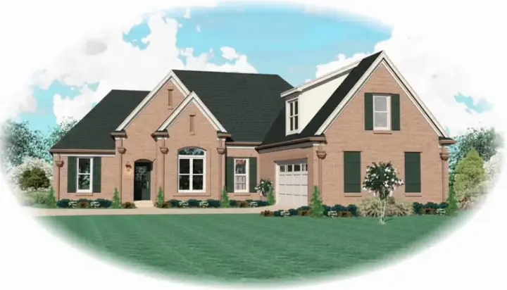 Southern house plans 6-1760 - front exterior, 1,916 sq ft, 3 bed, 3 bath house plans | Monster House Plans