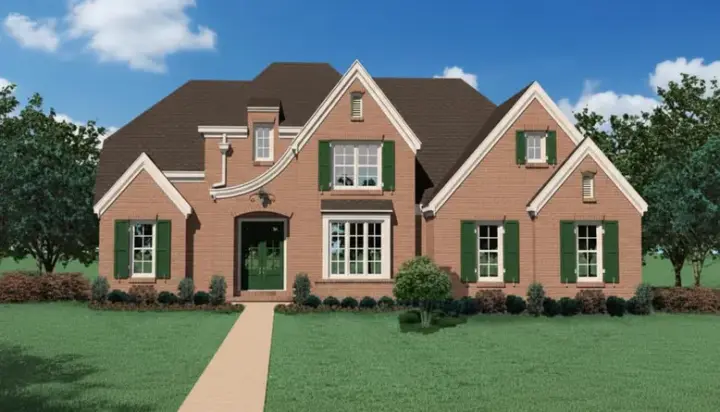 French Country house plans 6-1768 - front exterior, 3,538 sq ft, 4 bed, 2 bath house plans | Monster House Plans